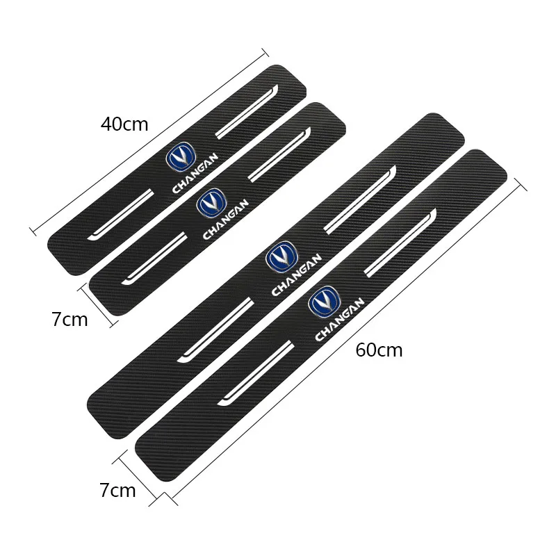 For Changan CS95 Carbon fiber Car Stickers Sill Scuff Plate Pedal Cover Trim Auto Anti-scratch protection decals on the trunk | Автомобили