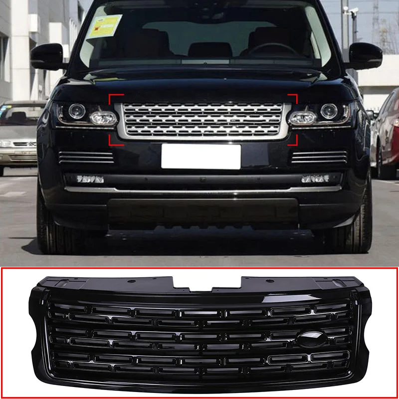 

Глянцевая черная передняя решетка радиатора для Range Rover Vogue 2013-2017