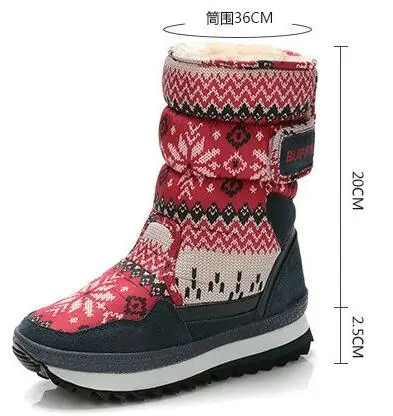 Большие размеры 41 зимние женские ботинки 2019 г. Зимние теплая плюшевая обувь из