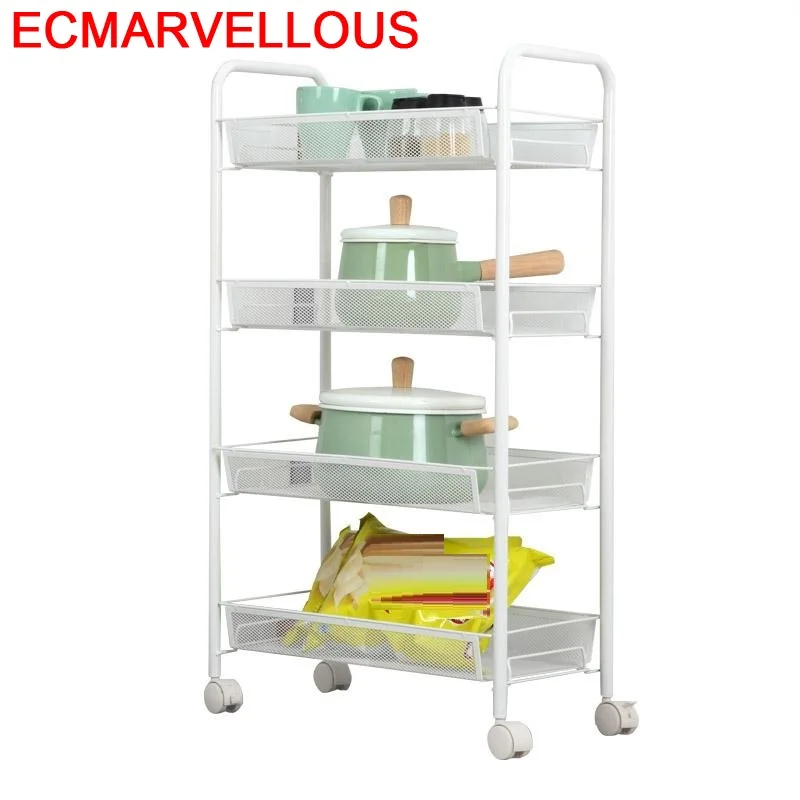 

Almacenamiento Cocina Rack Kitchen Estanteria Etagere De Rangement Repisas Y with Wheels Prateleira Trolleys Estantes Shelf