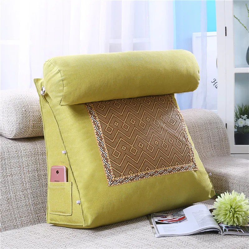 Летняя прикроватная подушка диван треугольник Большая спинка офисный коврик из