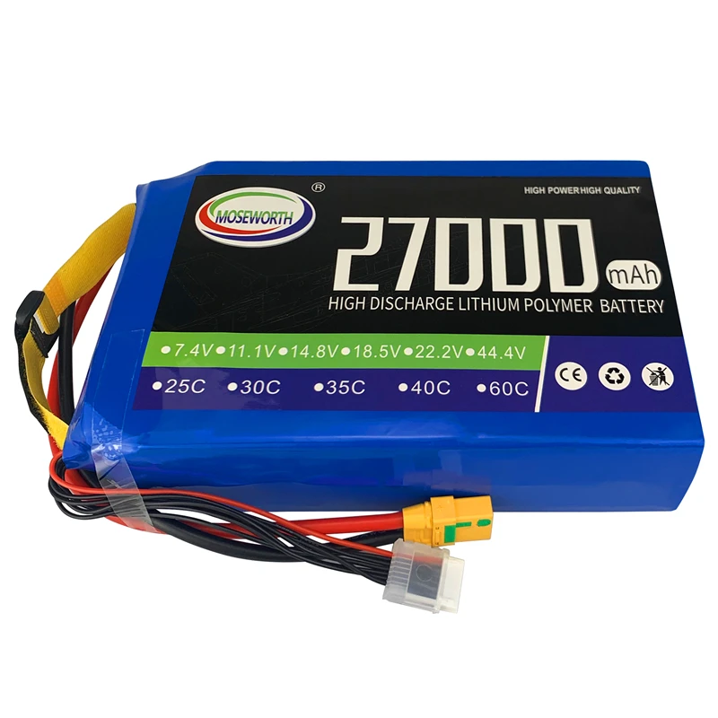 2S 3S 4S 5S 6S 27000 мА/ч 25C RC 7 4 V 11 1 14 8 18 5 22 2 с несколькими несущими винтами LiPo Батарея для