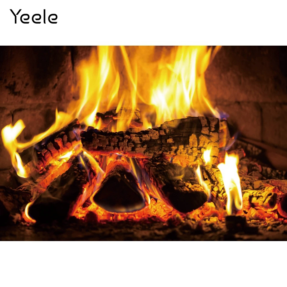 Фоны для фотосъемки Yeele камин гостиная огонь жизнеспособность