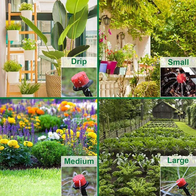 

Drip Irrigation Kit Garden Irrigation System DIY Micro-Sprinkler Drip Irrigation Drip Irrigation Garden 40M 1/4 Inch