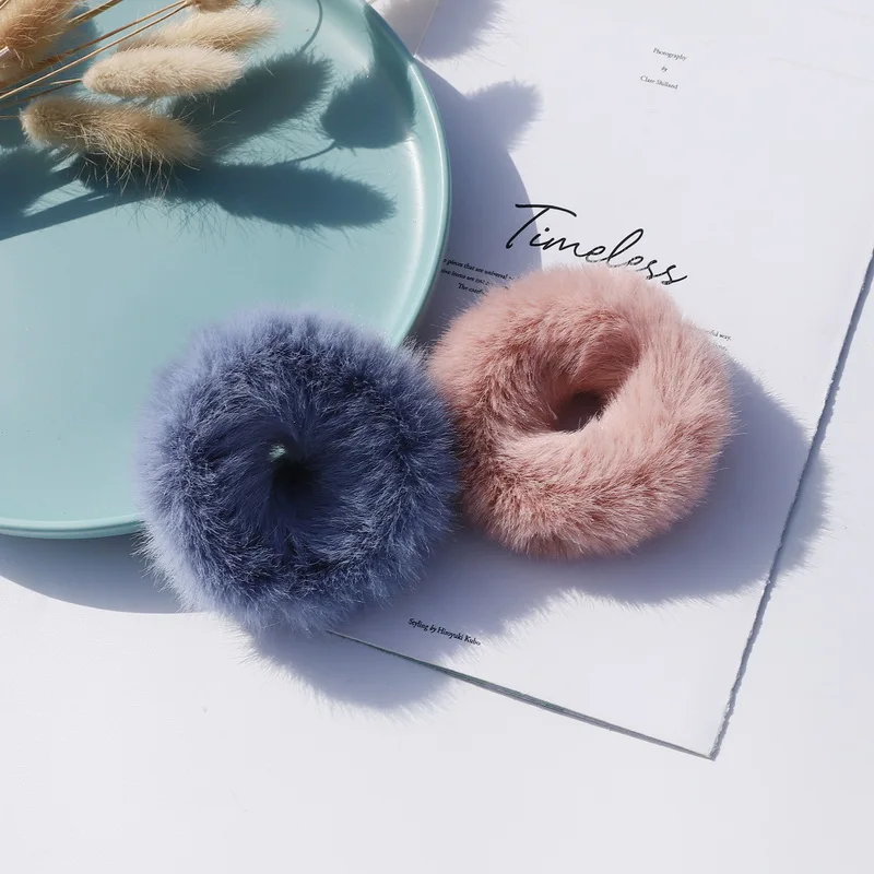 Резинка для волос 2 шт. аксессуары головной убор искусственный мяч из кроличьего