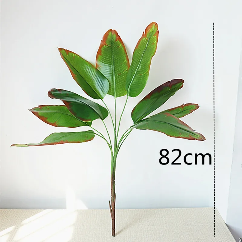 

82cm Large Artificial Plants Tropical Banana Trees Palm Leaves Fake Plant Branch Plastic Green Leaf Home Party Jungle Decoration