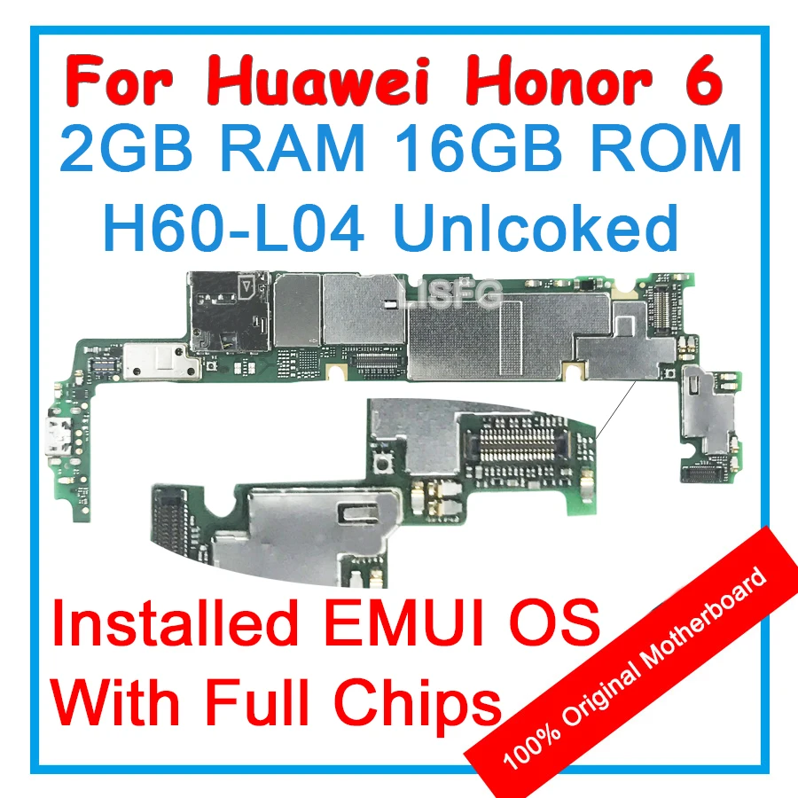 3 ГБ ОЗУ 16 Гб ПЗУ для HUAWEI Honor 6 H60-L04 материнская плата разблокированная оригинальная материнская плата EMUI логическая плата с полным чипом