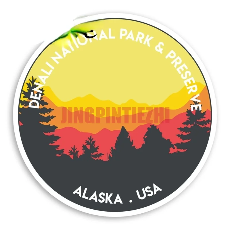 

Car Stickers Vinyl Motorcycle Decal Car Window Body Decorative Denali National Park Vinyl Stickers - Alaska USA America