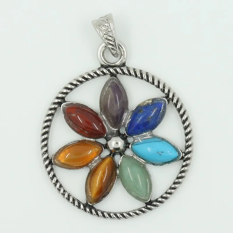 Кулон в форме луны ангела семь чакр энергетический кулон рейки из натурального