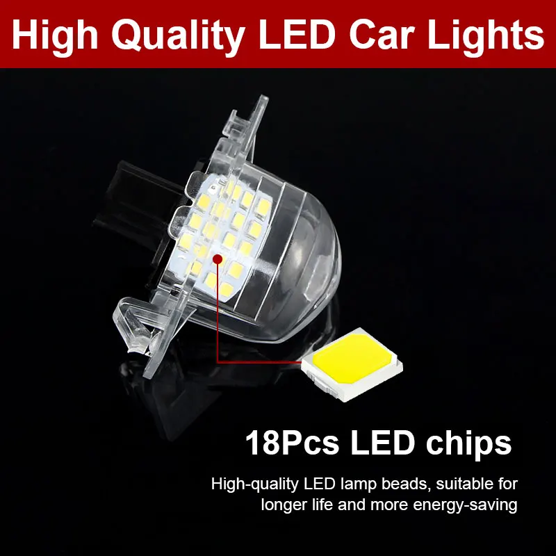 2PCS Error Free LED Number License Plate Light For Honda CRV 2008 Jazz Fit Crosstour FR-V/Edix HR-V Insight Odyssey Stream - купить по