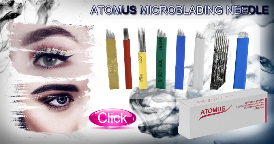 50 шт. 14pin Micro Blading Tebore Needling Laminas Tebori Перманентный Макияж игла Agujas De Microblading Micro Needling иглы