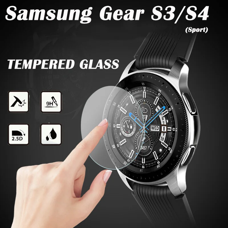 Закаленное стекло для Samsung Gear S4 S3 2 шт. Защита экрана Sport Classic Frontier прозрачная