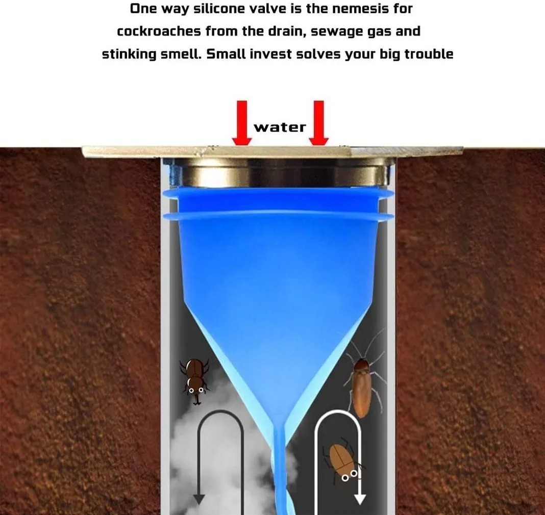 Устраняющее неприятны запахи в ванной силиконовое покрытие вниз водопроводная