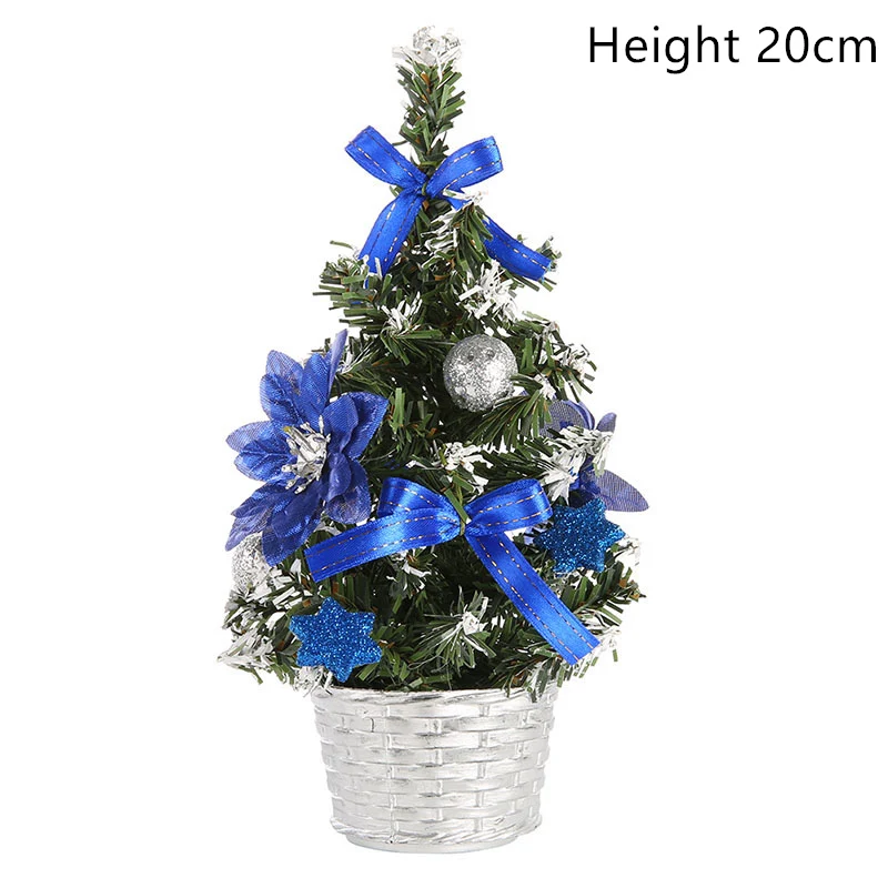 Blue no light 20cm 15/20 Вт, 30 Вт, 40 см Настольный Штатив СВЕТОДИОДНЫЙ Рождественская елка Ночной светильник украшения светильник сосна Мини Рождественская елка Рождественские украшения подарок на год - Цвет: Blue no light 20cm