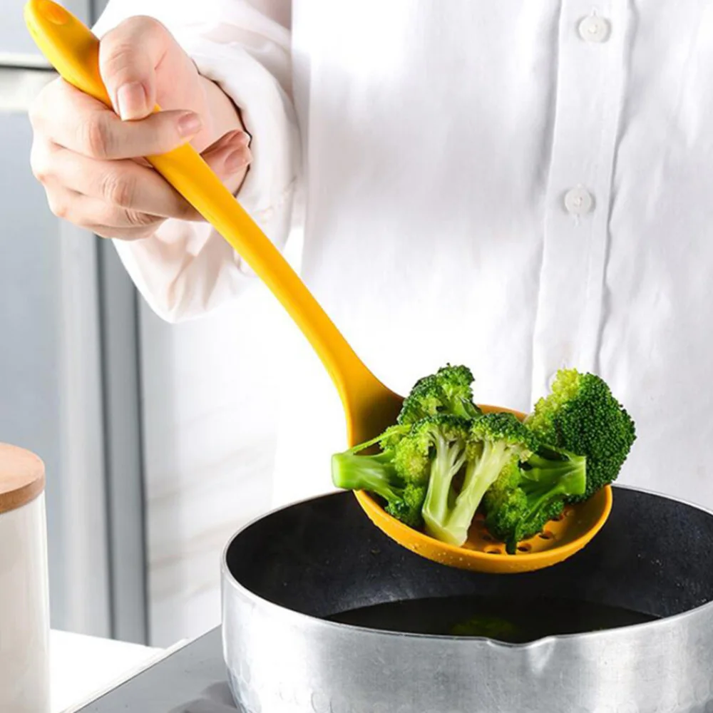 

1 Set Kitchen Non-stick Cooking Utensils Silicone Cooking Supplies (Yellow)