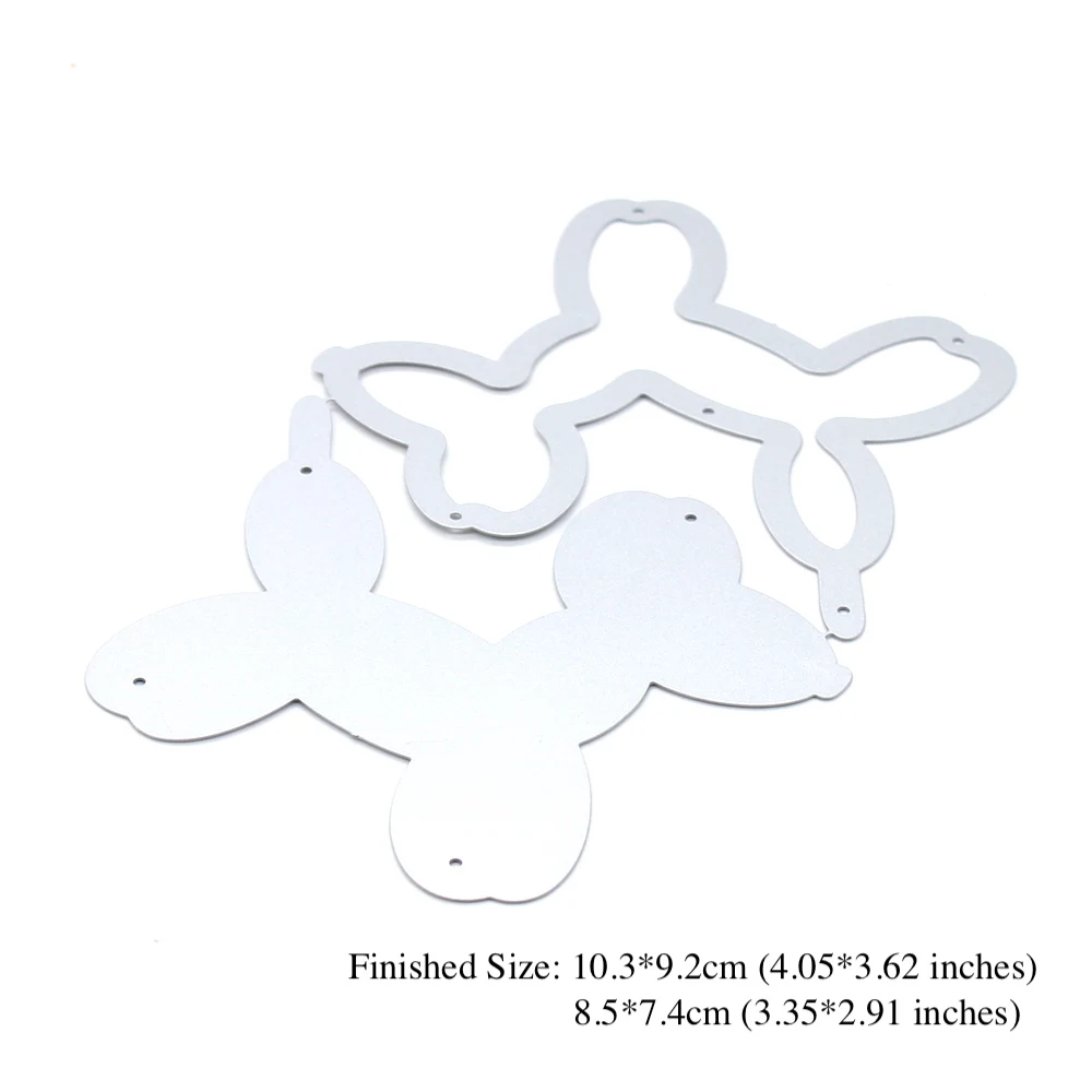 

YPP CRAFT Cute Balloon Dog Shaker Metal Cutting Dies Stencils for Scrapbooking Decorative Embossing DIY Papercraft
