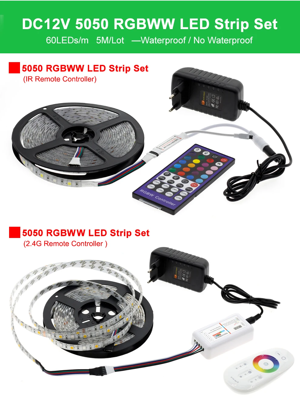 5 м 5050 Светодиодная лента DC12V RGB/RGBW/RGBWW гибкий светильник лента 300 светодиодный s RGB цвет Светодиодная лента комплект+ пульт дистанционного управления+ адаптер питания