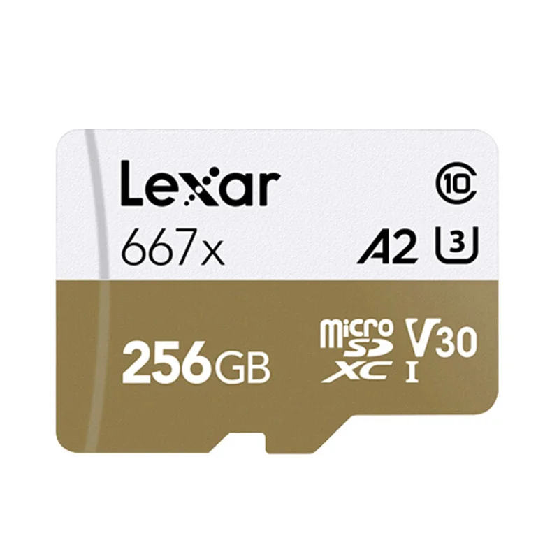 Lexar 64GB карта Micro SD карта 128 ГБ 256 667x слот для карт памяти 100 МБ/с. C10 TF карта флэш-накопитель для смартфона - Емкость: 256GB