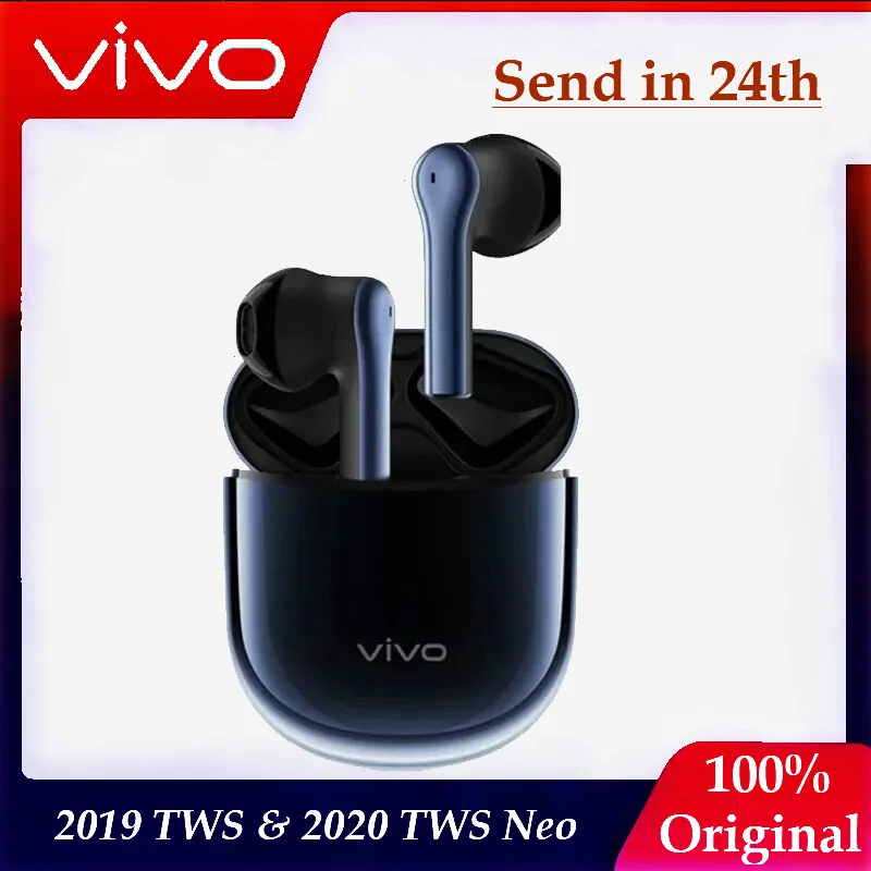 

vivo tws 2019 earphone true wireless bluetooth headset Blue white general In-ear earplugs smart touch genuine Long life real