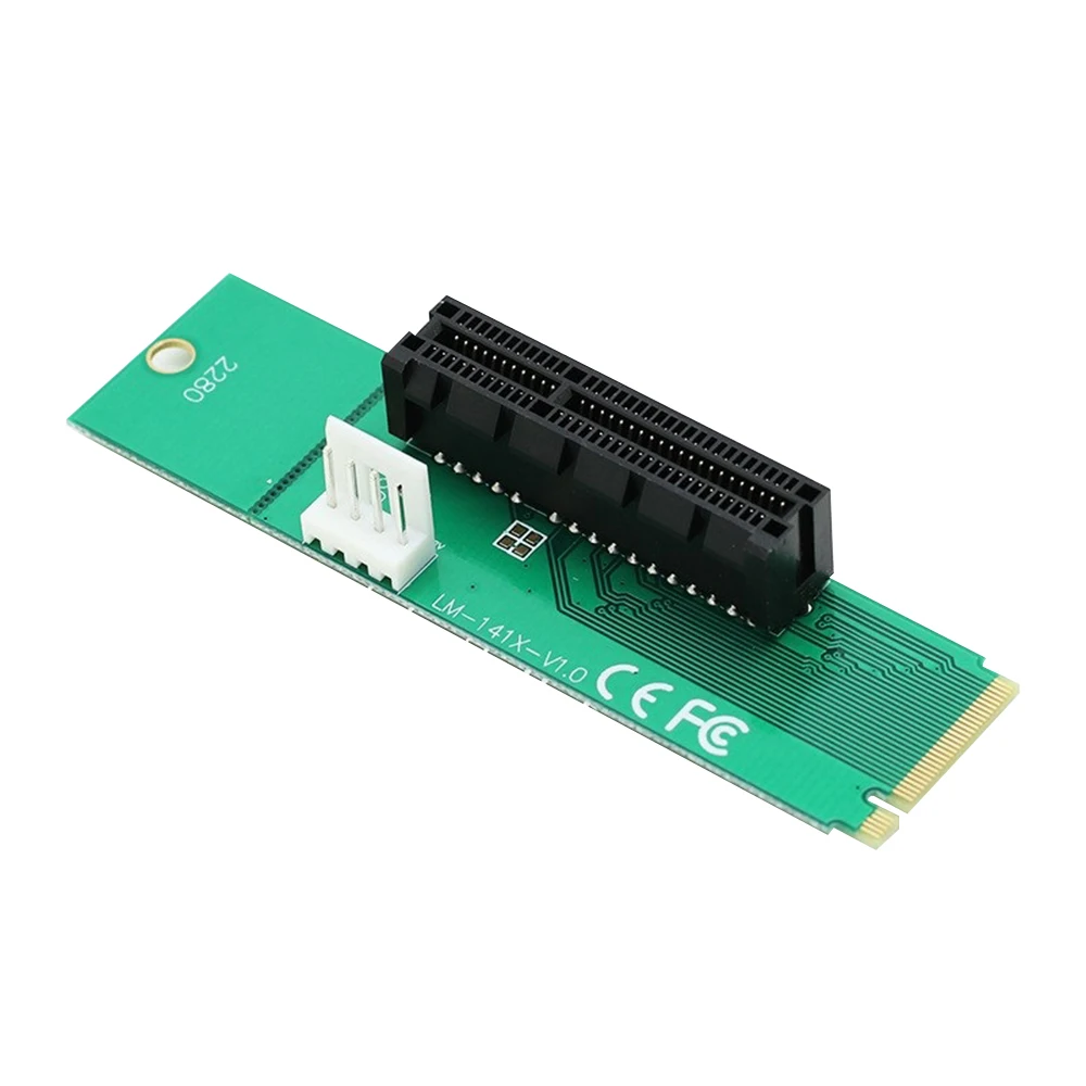 Переходник NGFF M.2 M Key к PCI-E 4X переходник 2260 2280 порт SSD PCIE Mining на с 4-контактным кабелем