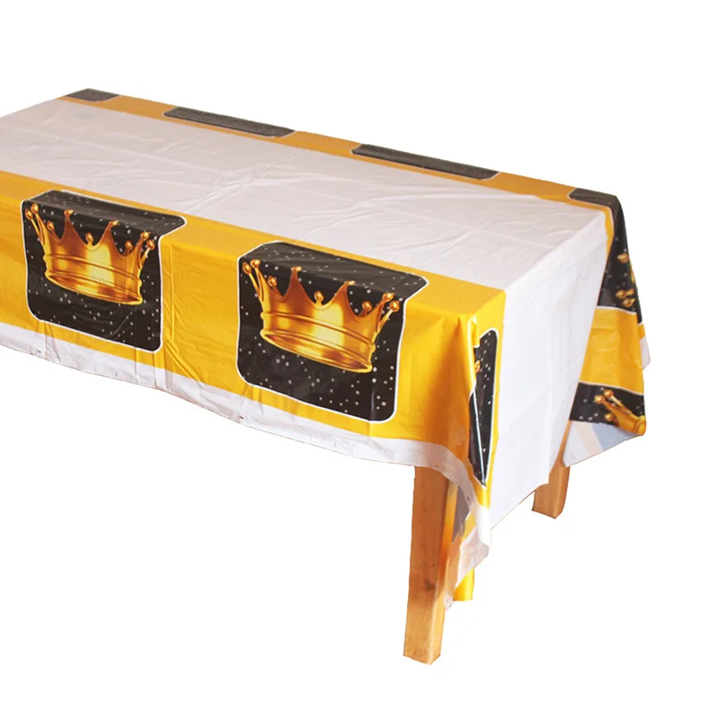 108x180 см скатерть с изображением короны принца вечерние скатерти из пластика для