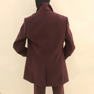 

autumn Fashion female suit New suit large size double-breasted Leisure suit bell-bottom two-piece suit women size XL-5XL