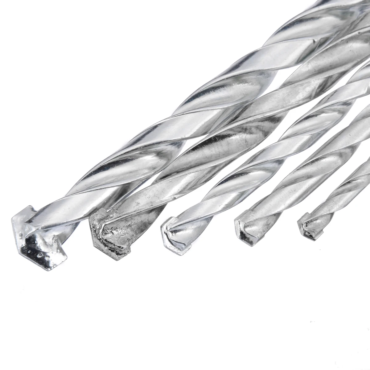 

5Pcs 4mm-10mm Rotary Masonry Drill Bits Set Carbide Tip Round Shank Impact Drills for Concrete Brick Tile Stone Drilling Bit