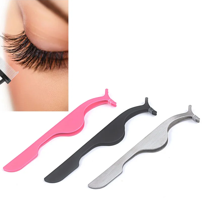 Искусственные ресницы для макияжа розовые черные|Керлер ресниц| |
