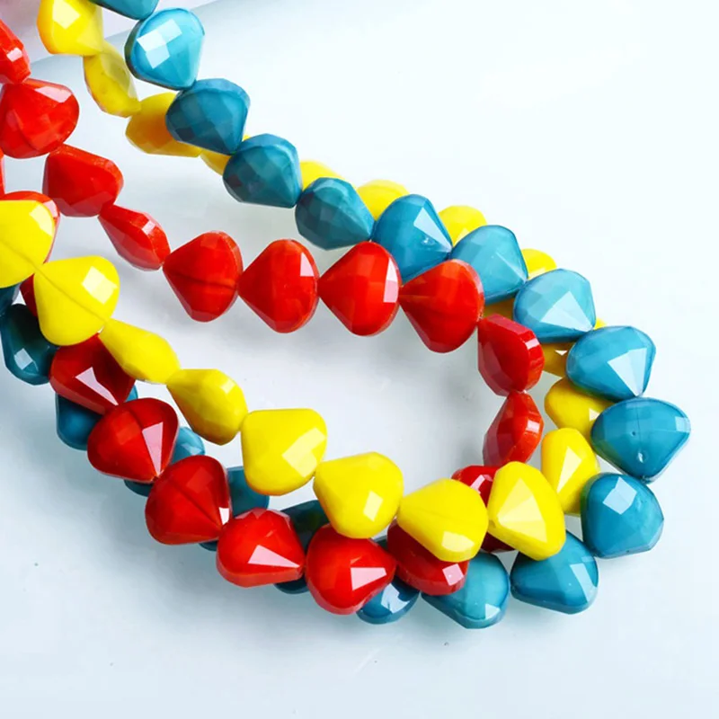 

10pcs Scallop Shape 16mm Opaque Faceted Glass Loose Beads For Jewelry Making DIY Crafts Findings