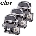 CIDY, 3 шт., SD12K, sd12 кВт,  12 мм, белая на черной ленте для этикеток Epson machine LW700, LW400, LW800, SR150
