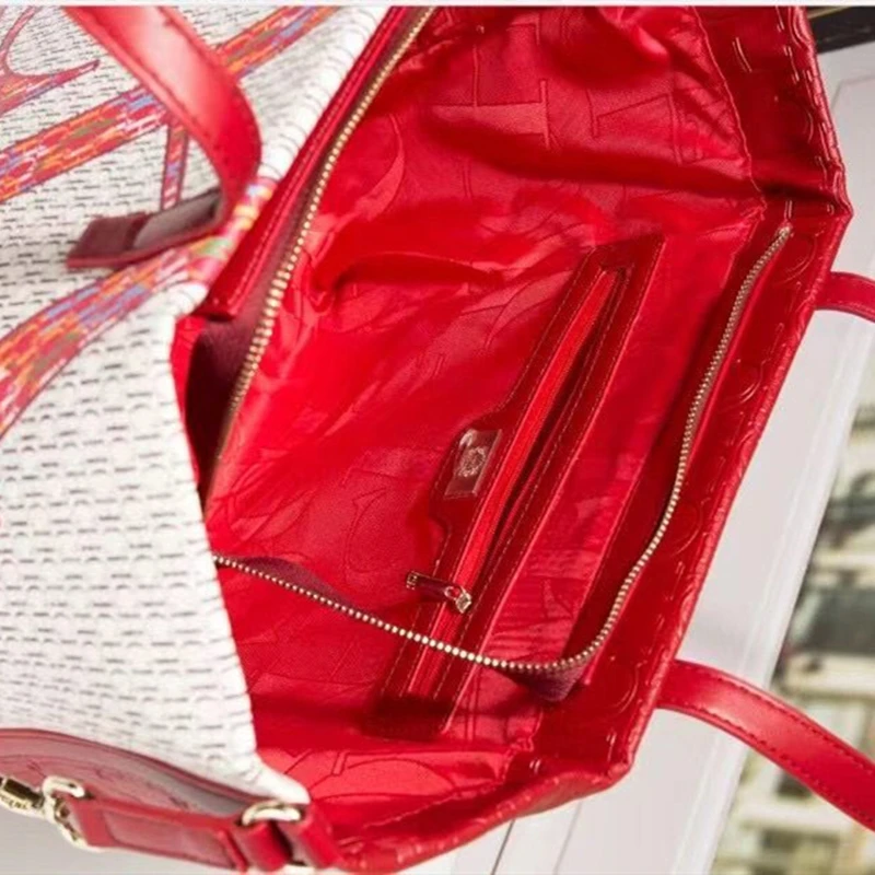 

100% Genuine Leather Totes for Women Large Capacity CH Print Handbag 2021New Fashion Luxury Desiger Composite Handbag with Pouch
