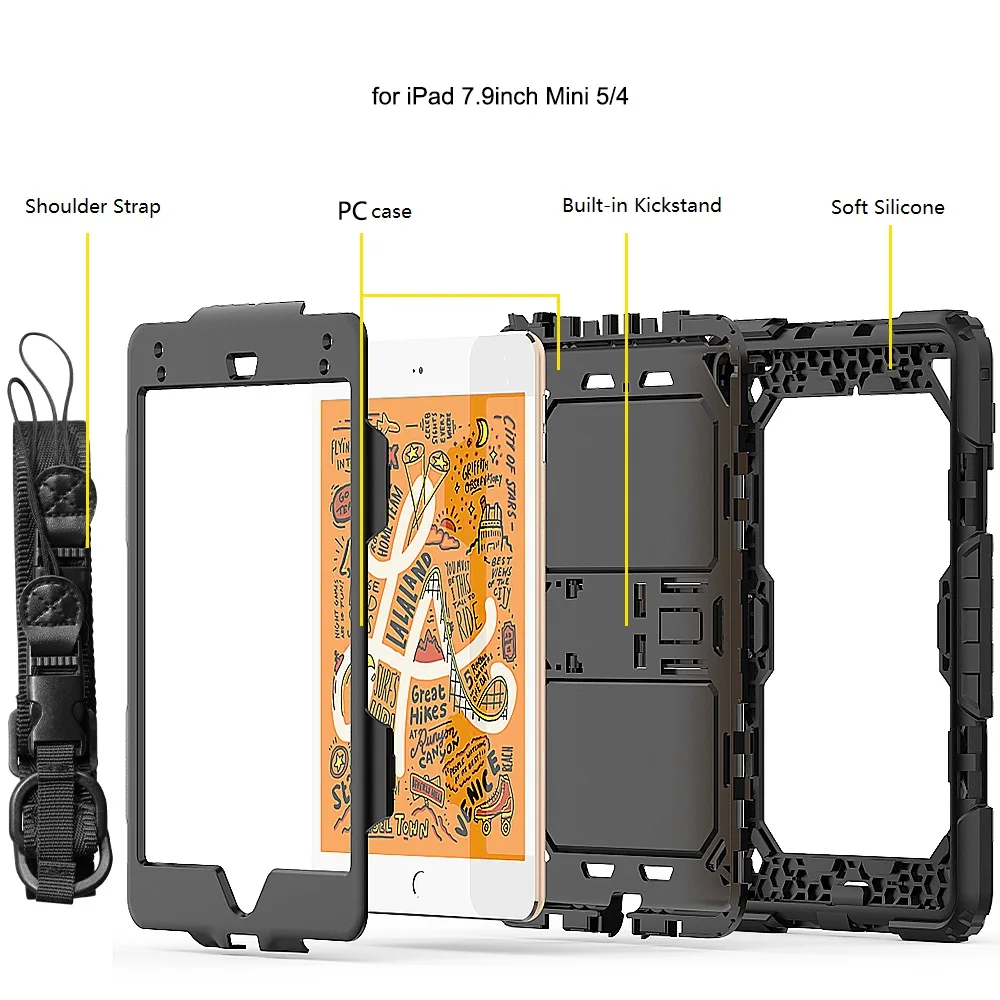 Чехол HX с плечевым ремнем для iPad Mini 5 универсальный чехол со встроенной