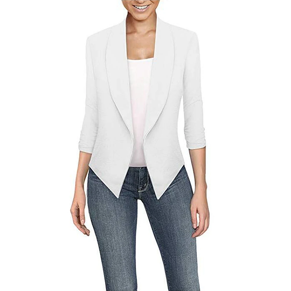 2019 Ladies Blazer Long Sleeve Blaser Women Suit jacket Female Feminine Femme Solid Color Autumn | Женская одежда