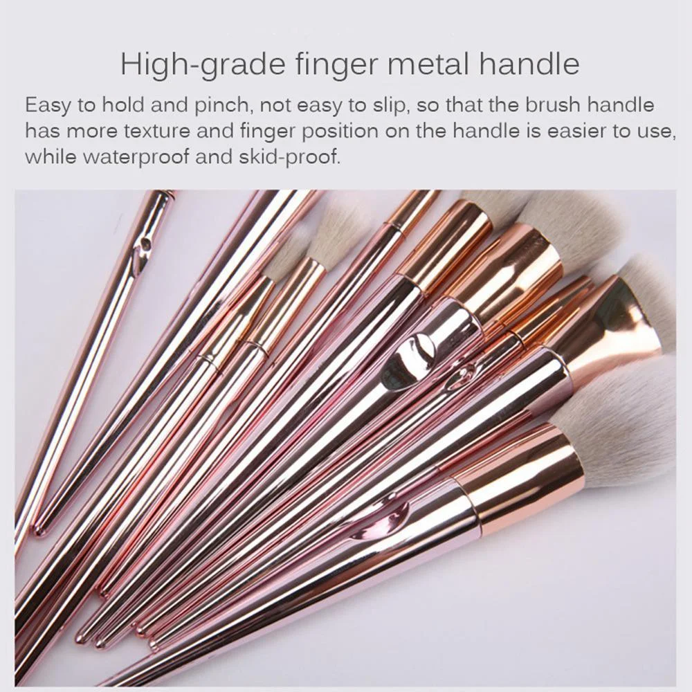 

10 pieces Novice Beginner Professional Cosmetic Brushes Set With Bag