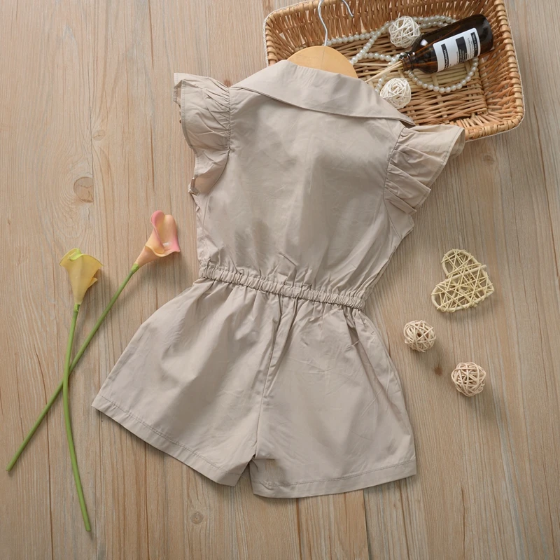 Одежда для маленьких девочек 2020 комбинезон с V-образным вырезом новорожденных