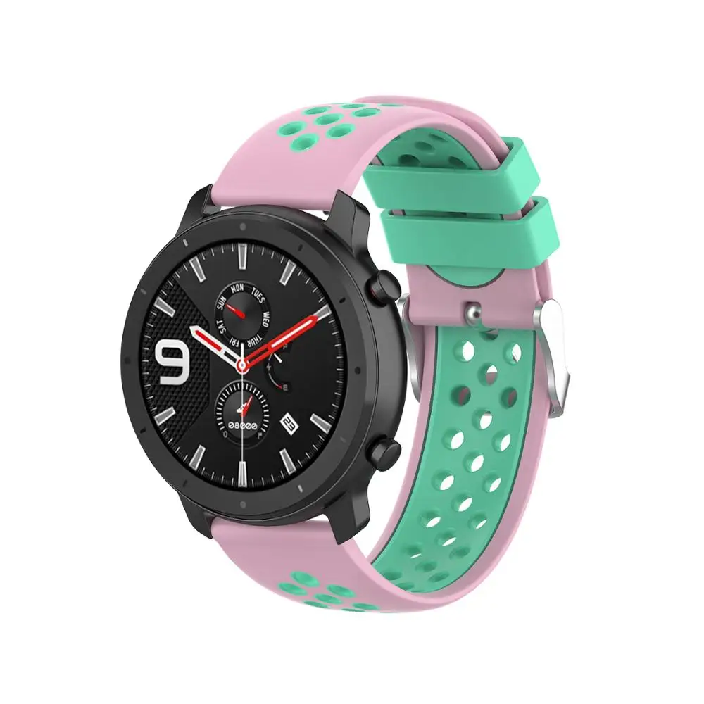 22 мм 20 мм 18 мм сменный силиконовый ремешок для часов Amazfit Gts Gtr 47 мм 42 мм Bip Pace Stratos 2 для huawei Watch GT Magic