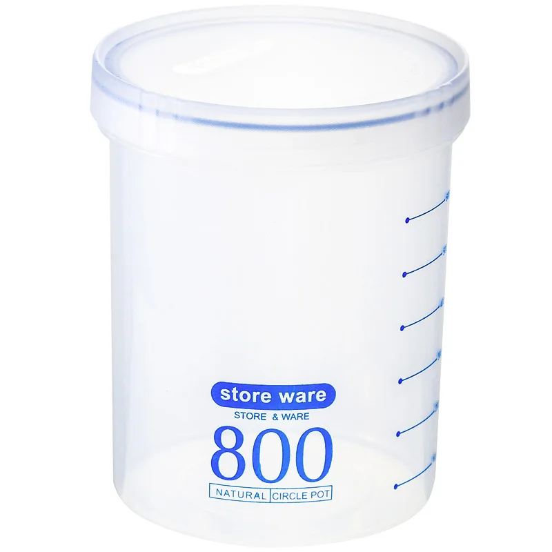 Герметичный резервуар для хранения пластиковый бытовой с крышкой кухонный