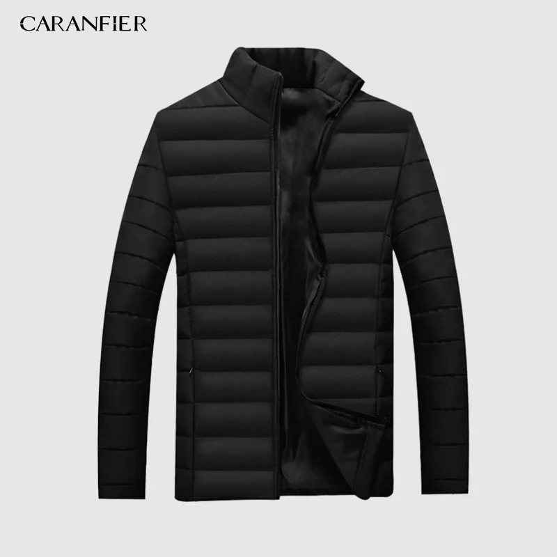Мужская парка на молнии CARANFIER повседневная однотонная M XXXXL зима 2019|Мужские парки|