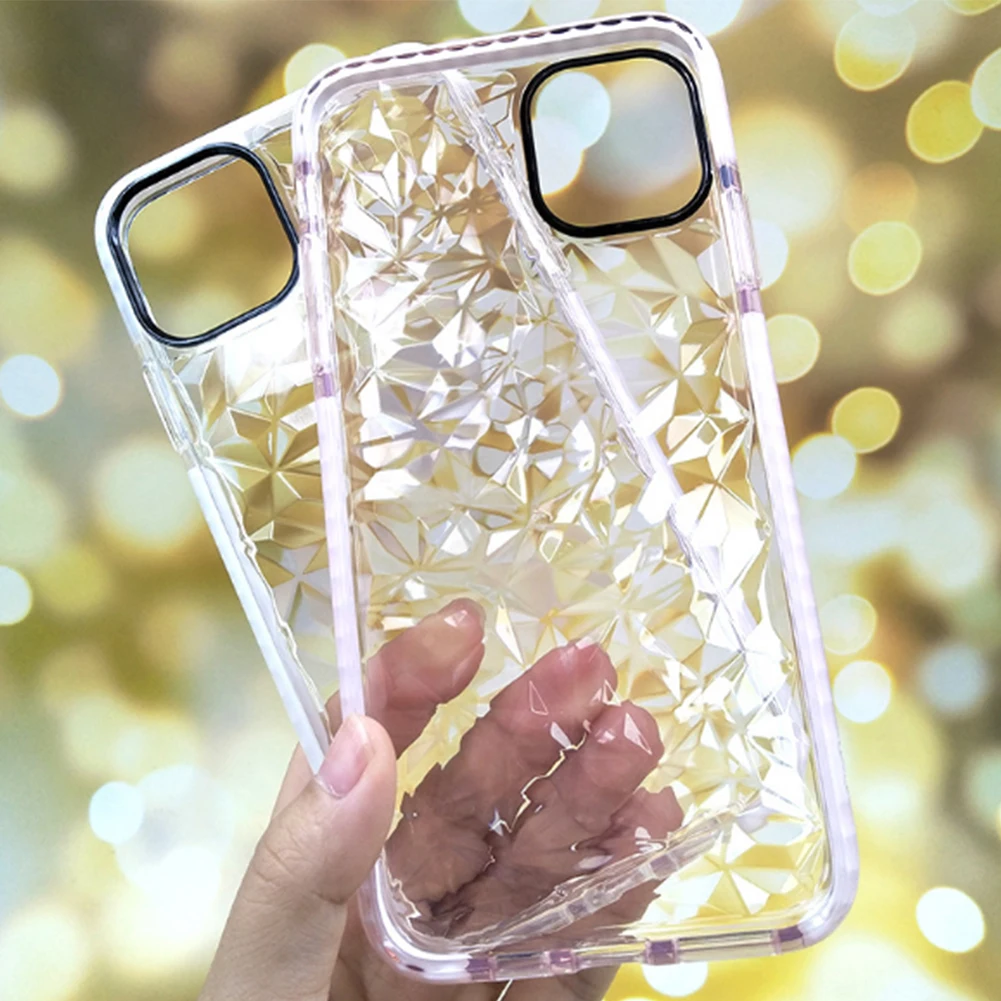 Прозрачный чехол с 3D алмазным узором для iPhone XS MAX XR X 8 7 Plus Прозрачная мягкая задняя