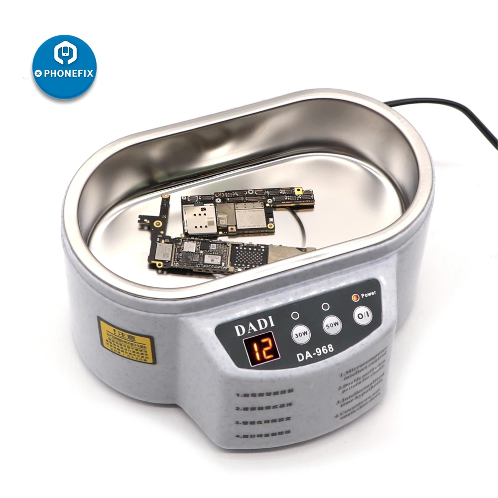 DA-968 600ml Mini Ultrasonic Cleaner Bath for Cleaning Circuit Board/Glasses/Jewelry 30/50W Ultrasonic Cleaning Machine