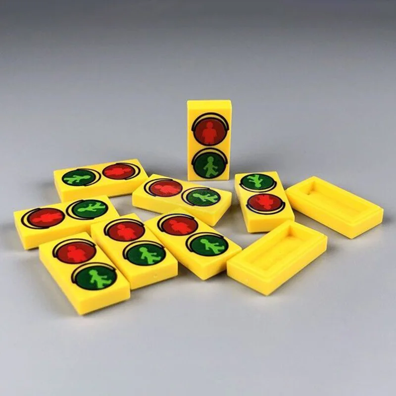 10Pcs/set Road Traffic Sign Crossing Indicator Lights Building Blocks MOC Accessories Parts Model Bricks DIY Kids Toys | Игрушки и хобби