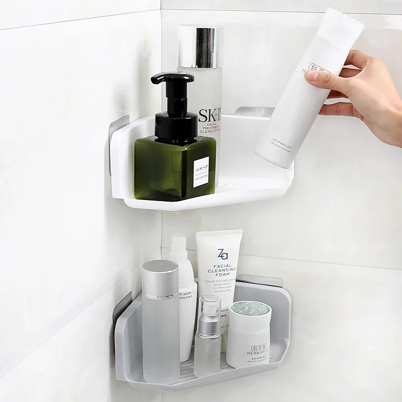 Угловая полка для душа настенный держатель без дрели органайзер хранения