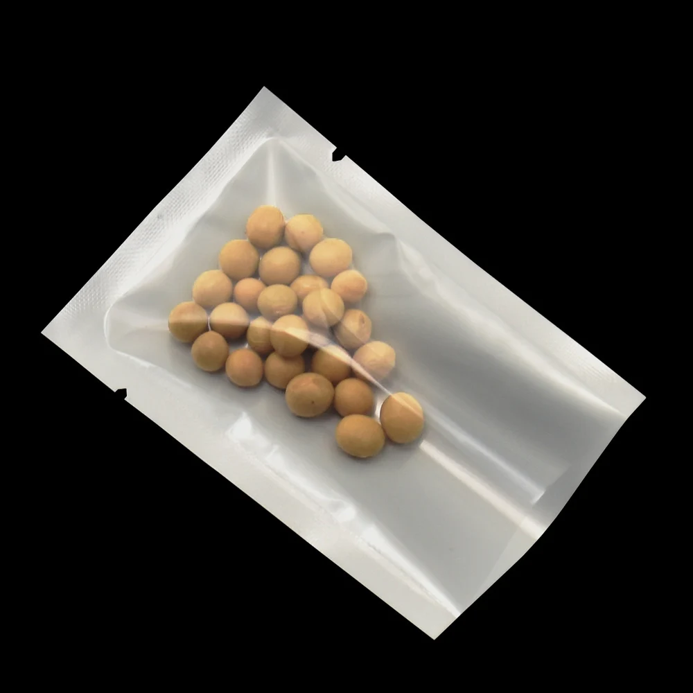 8x12 см Прозрачные передние белые пластиковые пакеты для упаковки Открытый Топ