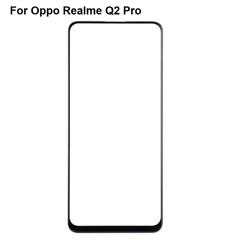 Фронтальное внешнее стекло для ремонта сенсорного экрана Oppo Realme Q2 Pro без гибкого кабеля Q 2 Он.