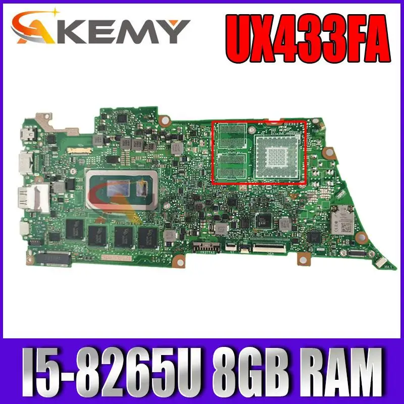 

Материнская плата UX433FA для ноутбука ASUS UX433FN UX433FA UX433F UX433, материнская плата UX433FA, протестированная материнская плата UX433FA W/ I5-8265U 8GB RAM