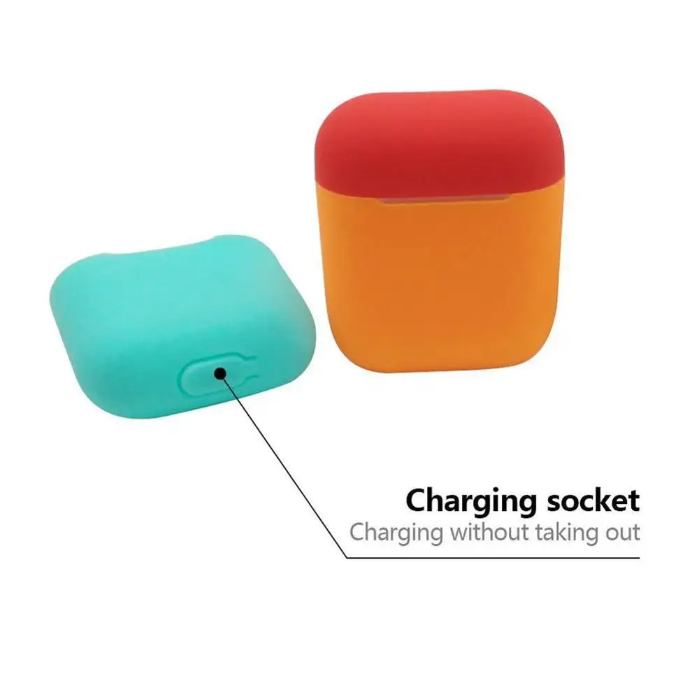 Мягкий силиконовый Bluetooth беспроводной чехол для наушников Защитный AirPods кожи