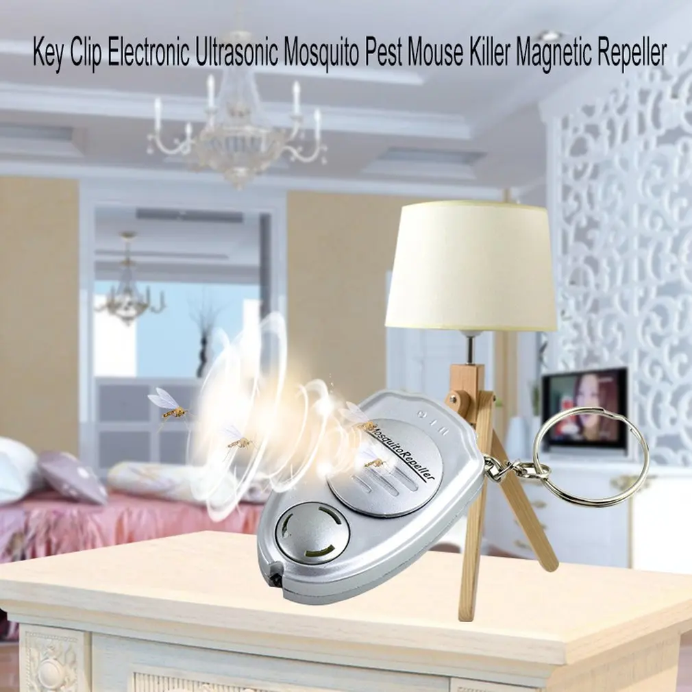 

Ultrasonic Anti Mosquito Repeller Super Mini Electric Key Chain Pest Mosquito Killer for Camping Fishing Outdoor Portable Device