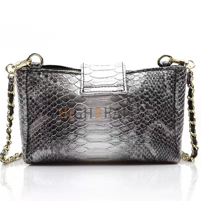 Высококачественная Новая модная цепочка змейка на плечо сумка через с змеиным