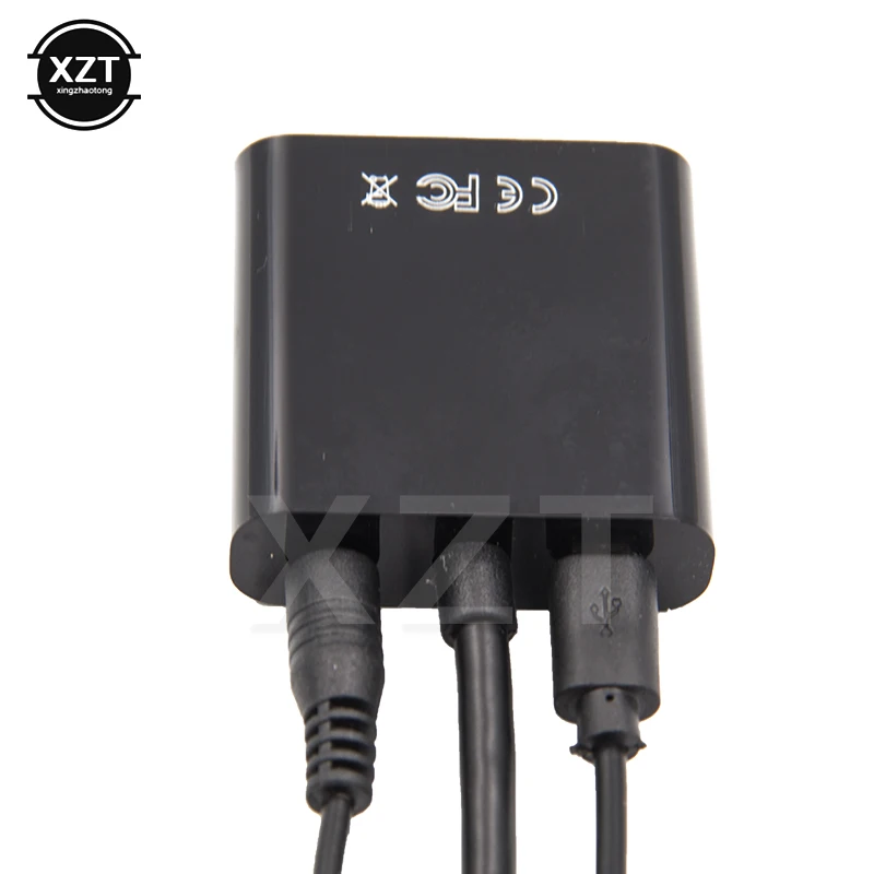 HDMI-совместимый адаптер VGA с 3 5 мм AUX аудио Micro USB силовой кабель папа-мама конвертер