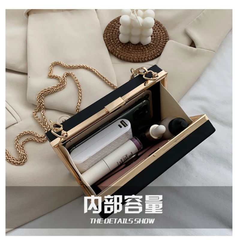 

Box Chain Designer Shoulder Bag for Women Fashion Cute Star Sling Ladies Crossbody Bag Korea Panelled Clutch New Purse Party New
